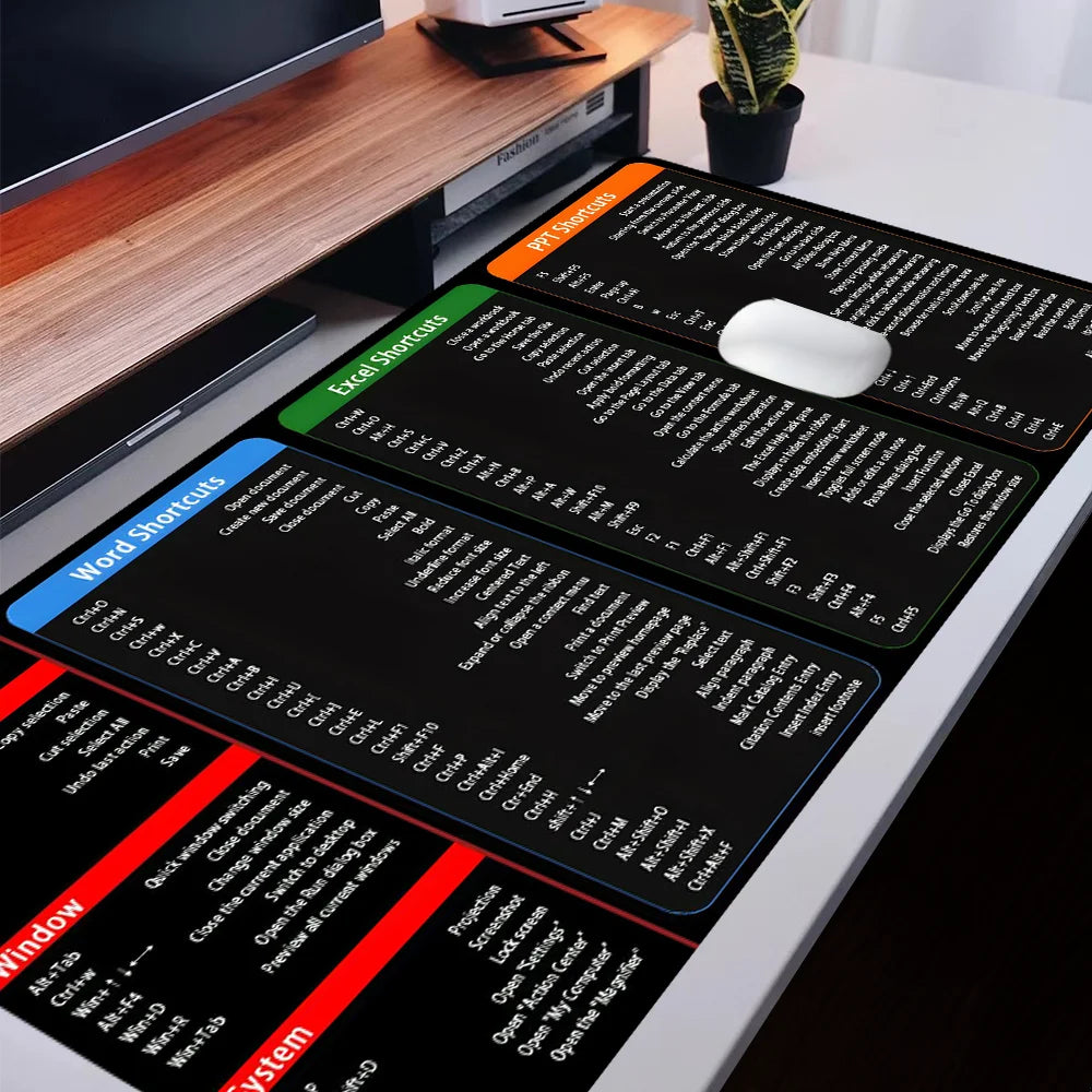 Level Up Your Productivity with an Excel Shortcuts Mouse Pad: The Ultimate Large Office Desk Mat
