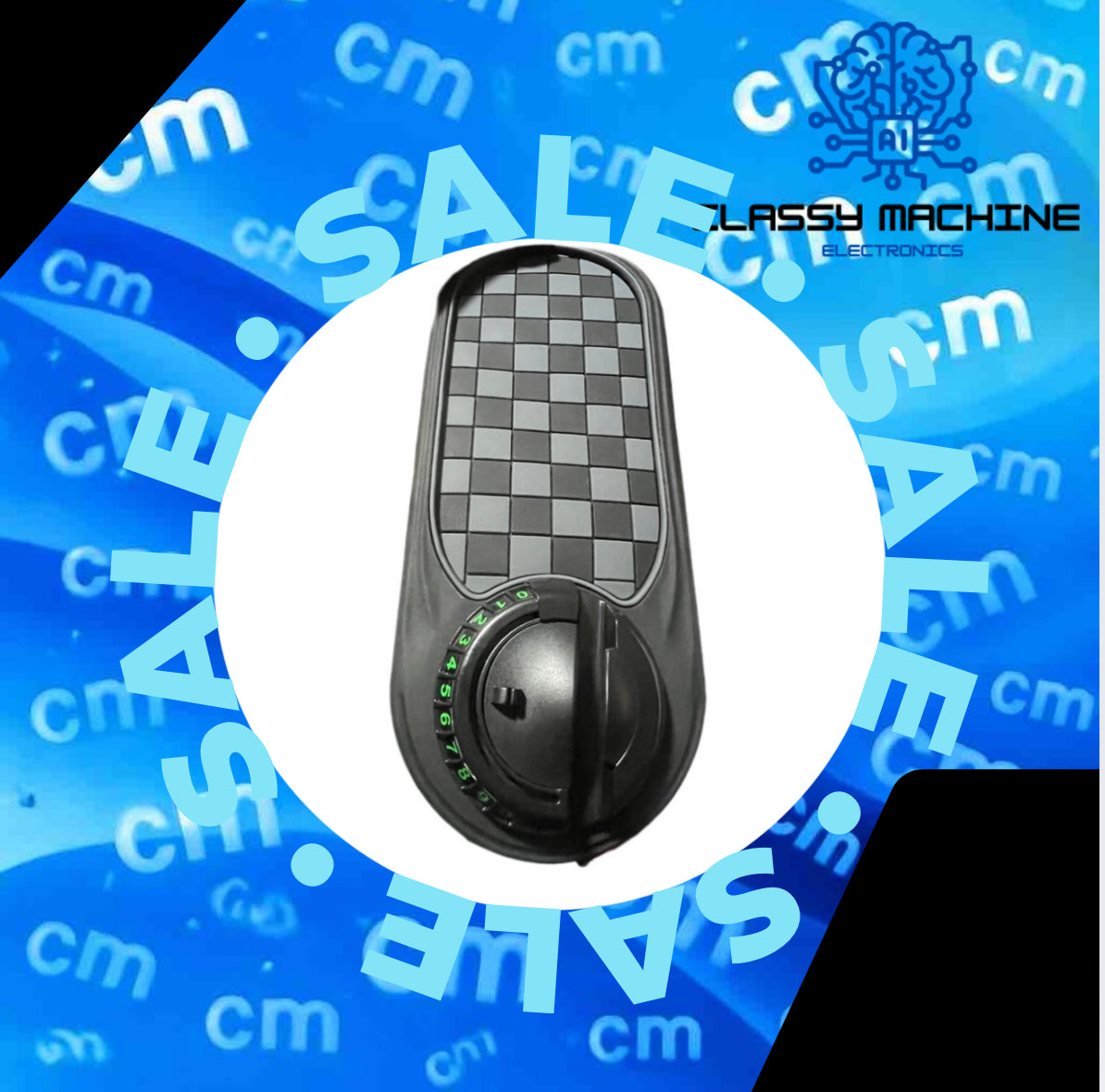 SlideGuard Pro - Multifunction Car Anti-Slip Mat on a blue sale background with checkered design.