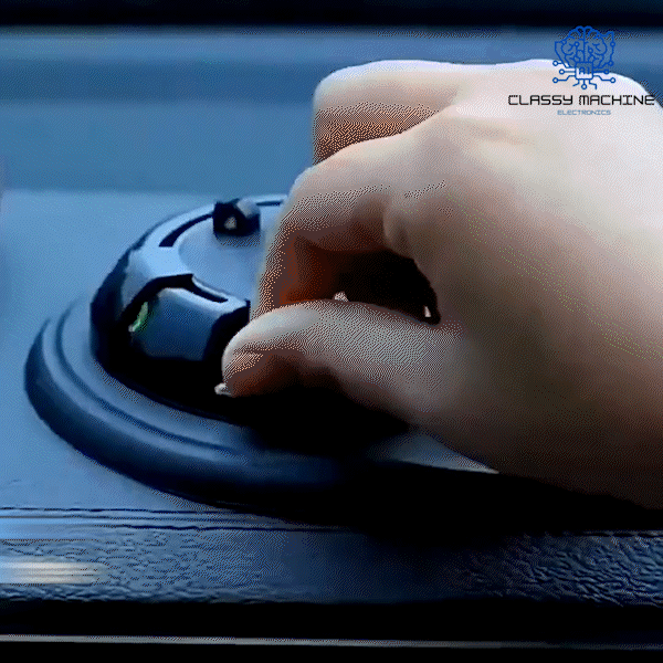 A hand adjusting the SlideGuard Pro - Multifunction Car Anti-Slip Mat on a car dashboard.